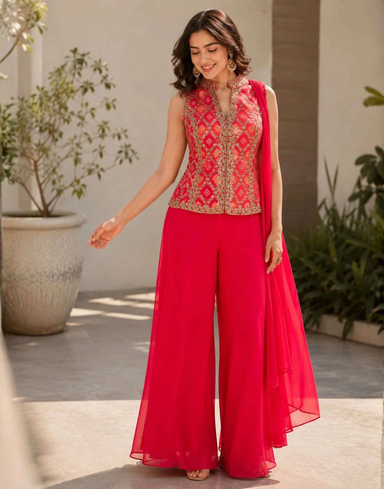 Bandhej Banno Indo-Western Salwar Suit Set