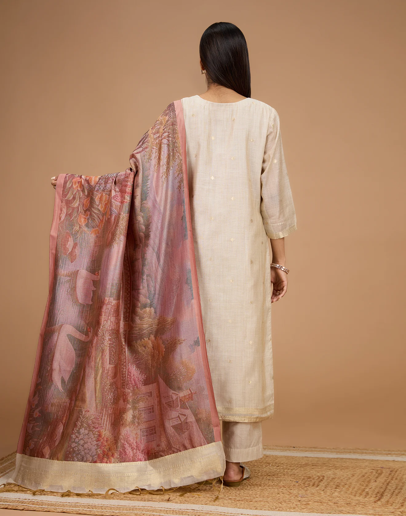 Bloomfield Weave Blended Silk Unstitched Suit Set - Image 6