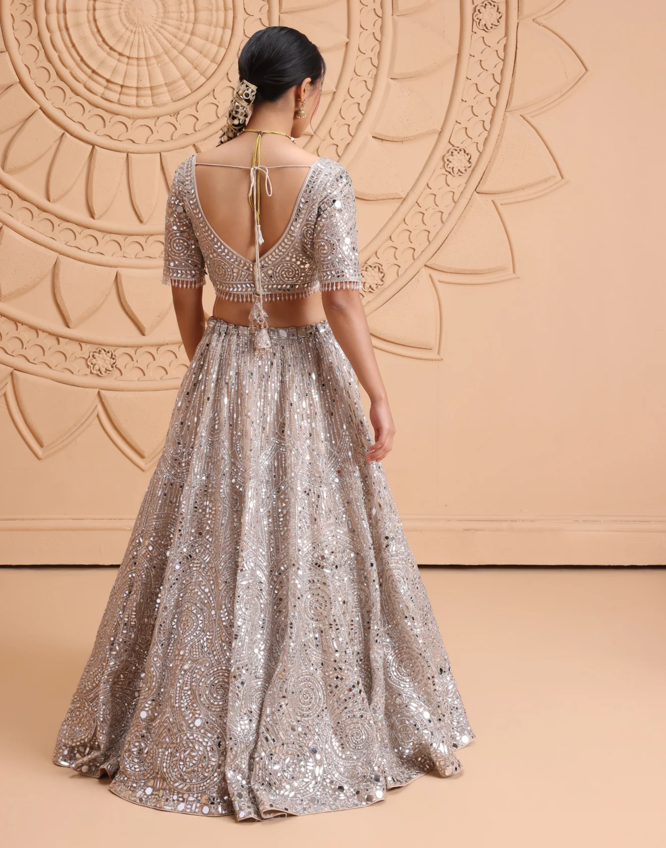 Casting Cloud Embellished Bridal Lehenga Set - Image 5
