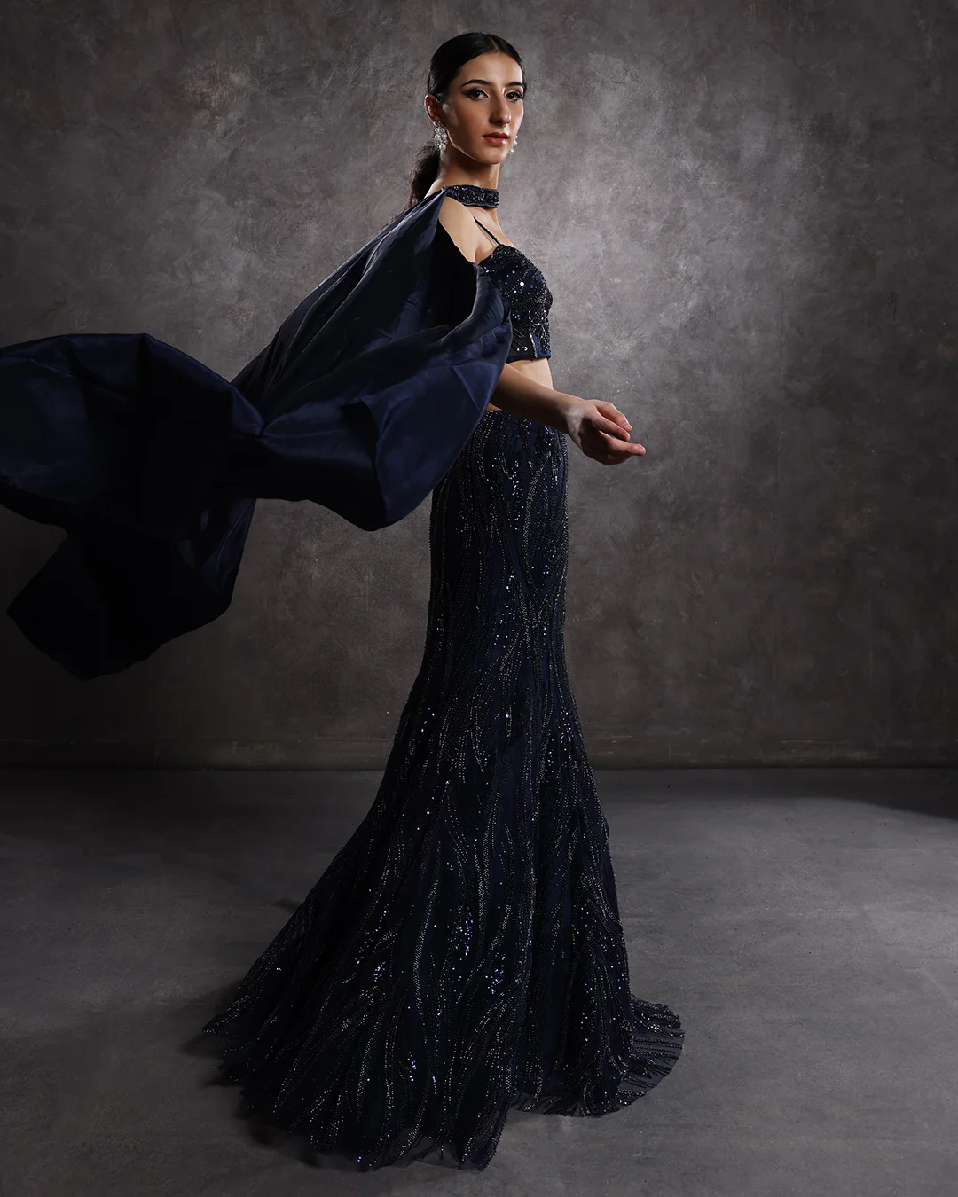 Cosmic Charm Embellished Corset With Fishcut Cocktail Lehenga Set - Image 2