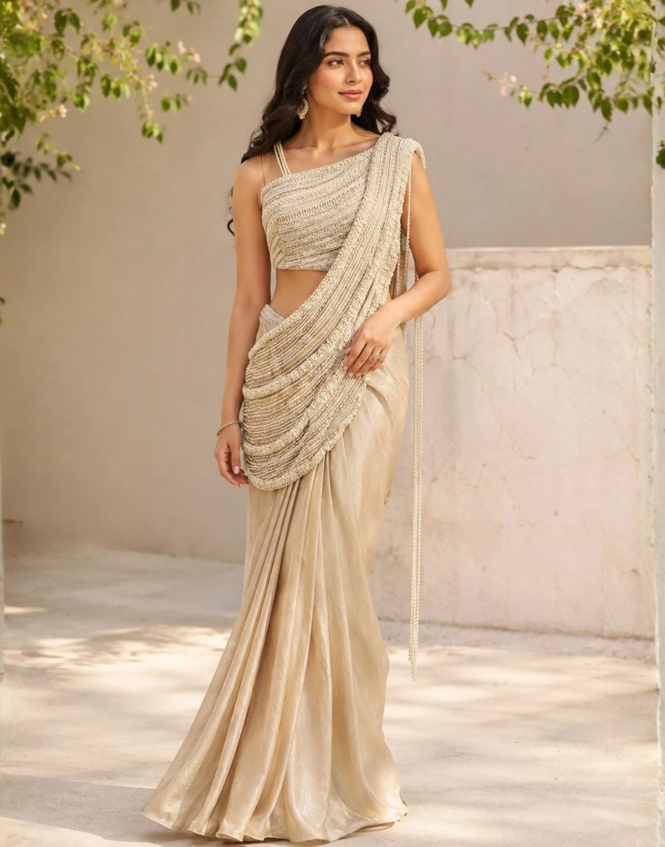 Cosmic Stardust Embellished Drape Fusion Set