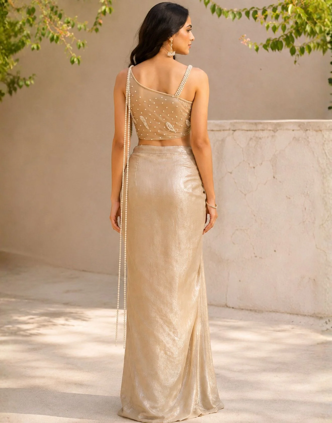 Cosmic Stardust Embellished Drape Fusion Set - Image 2