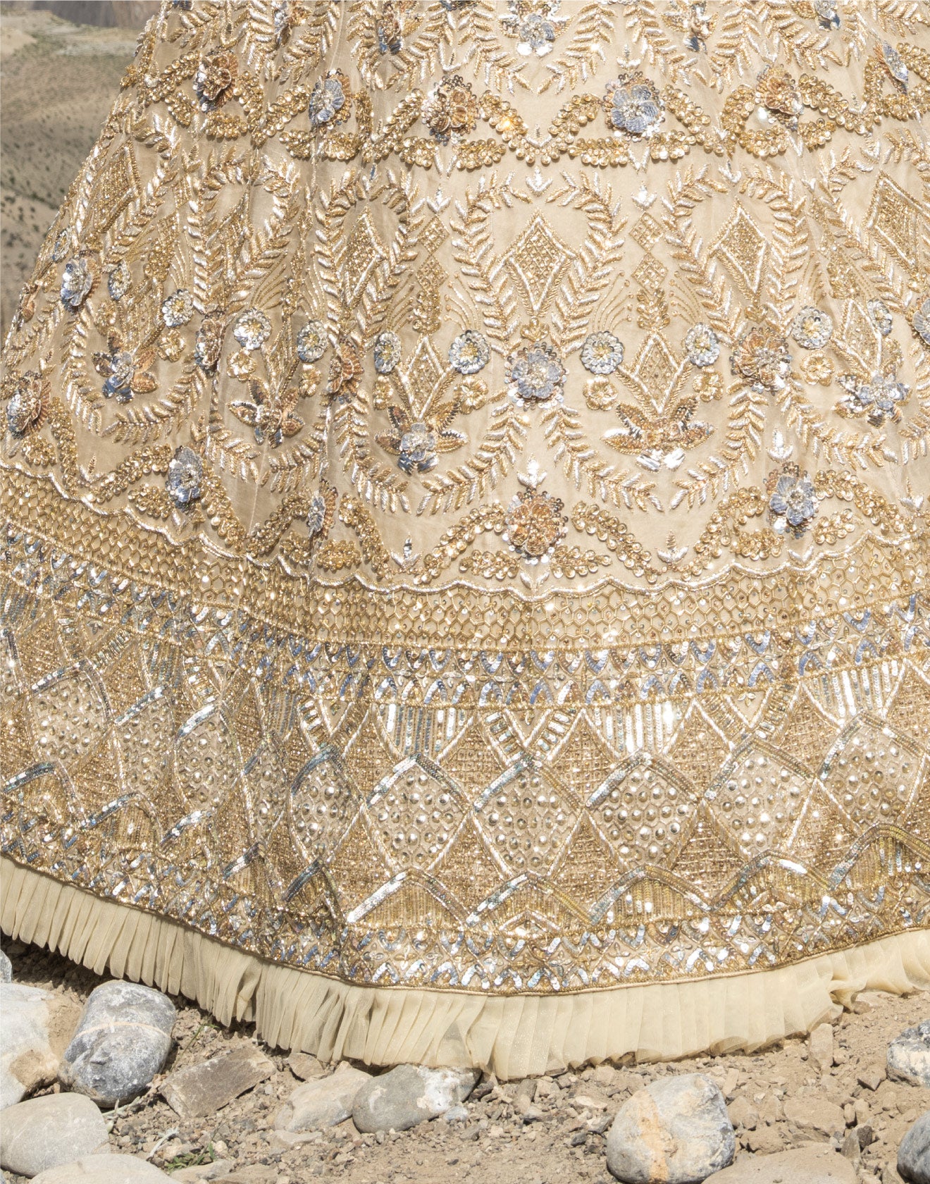 Elysian Embellished Lehenga For Wedding Reception - Image 3