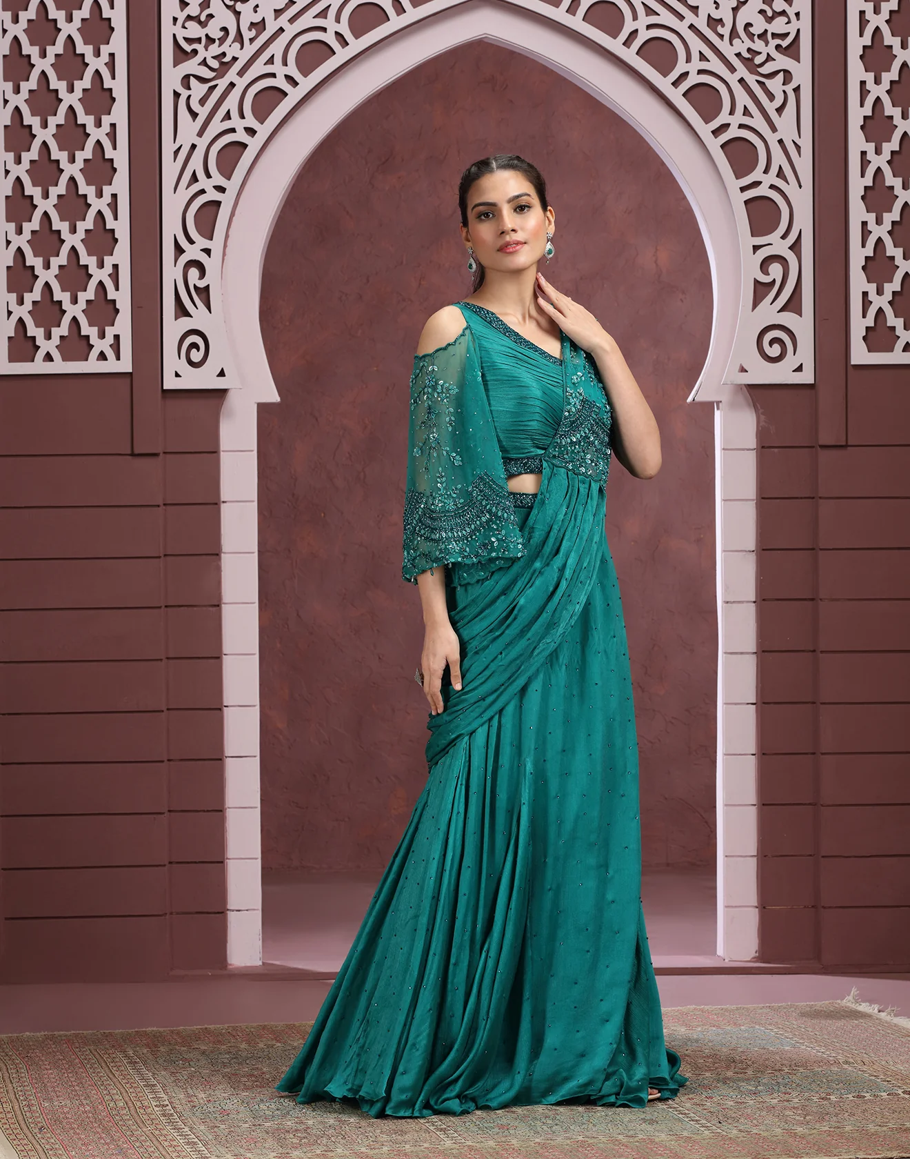 Enchanted Emerald Uber-Chic Bridesmaid Gown - Image 3