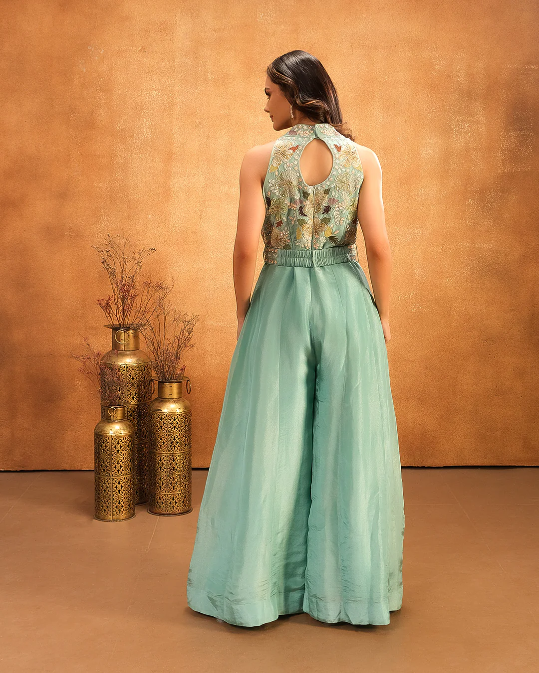 Firozi Charm Embroidered Jumpsuit - Image 5