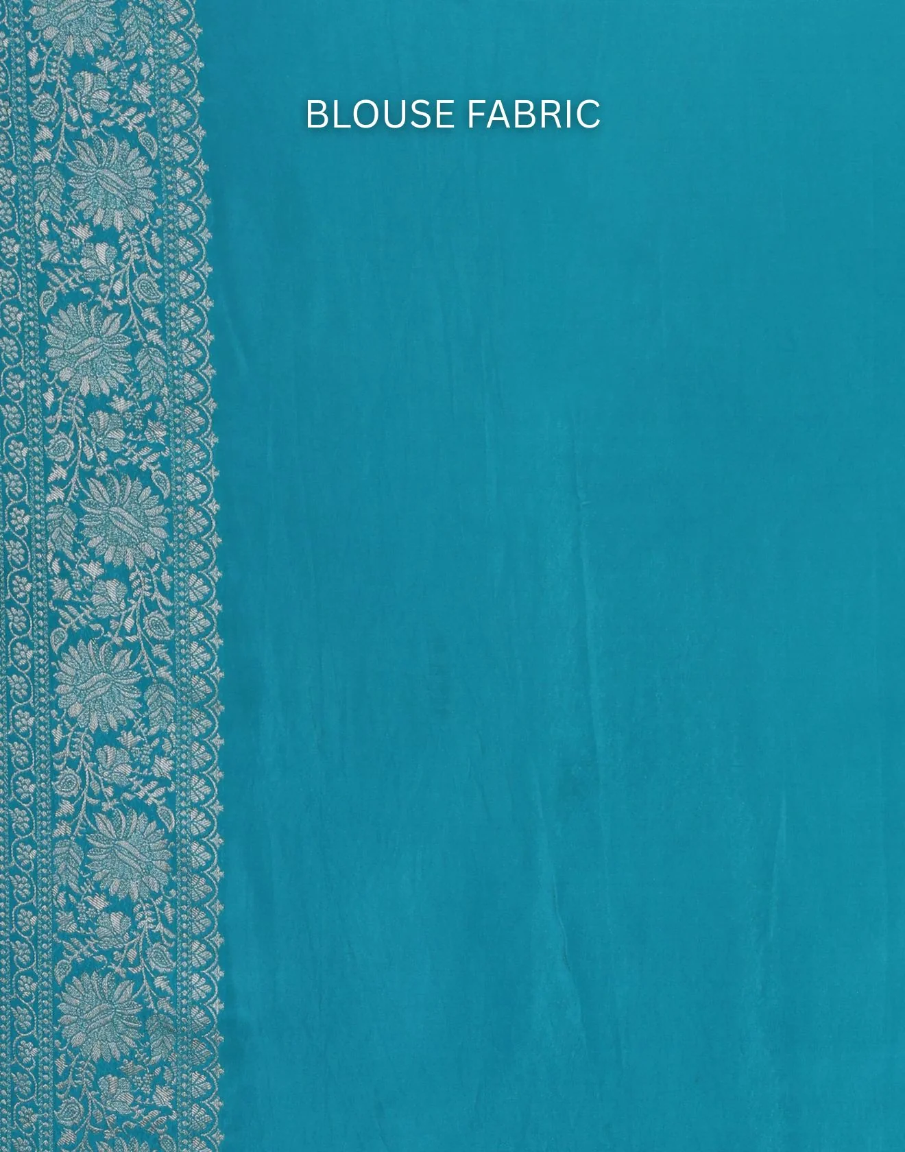 Firozi Noor Dola Silk Saree With Unstitched Blouse Fabric - Image 7