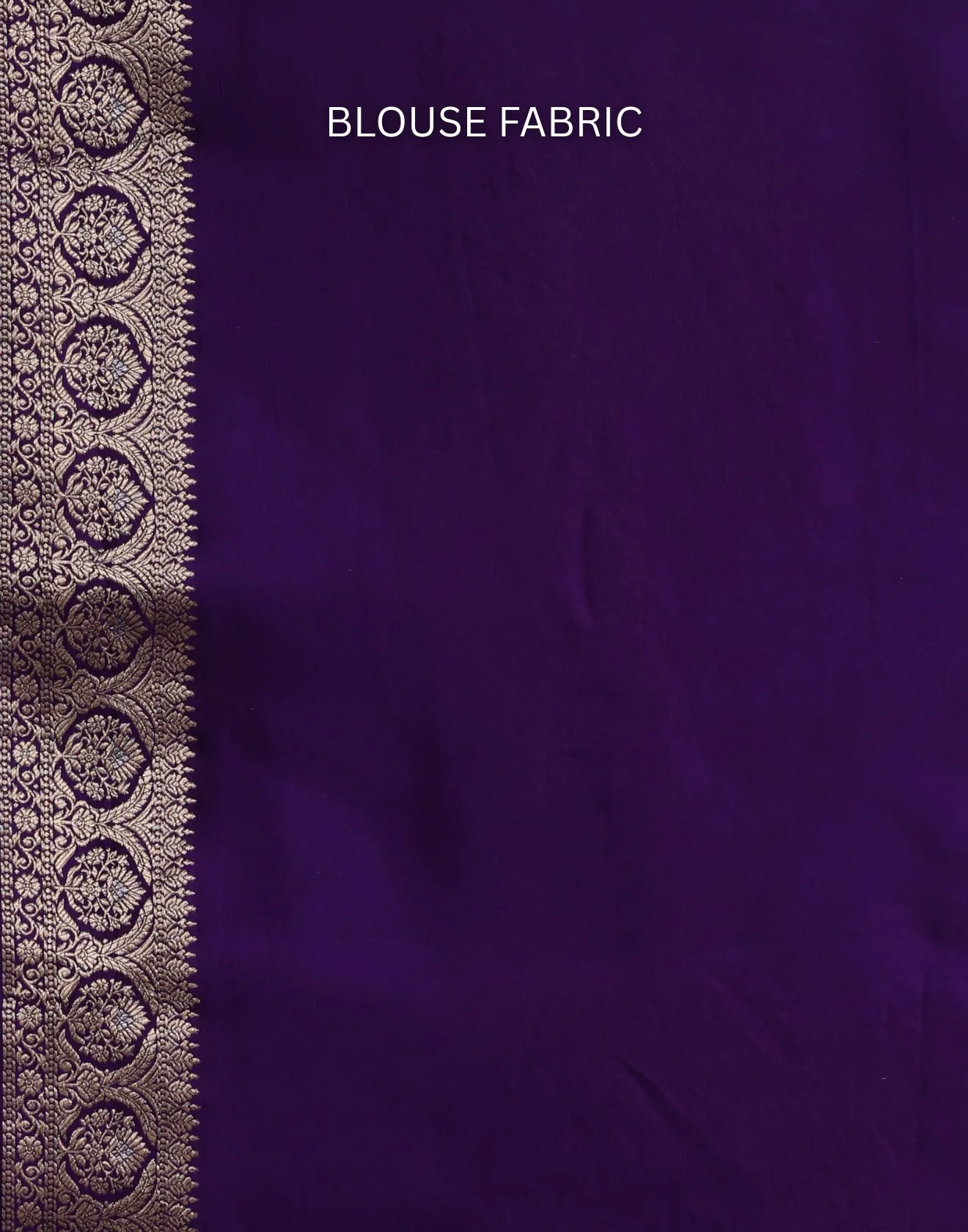Galaxy Purple Banarasi Dola Silk Saree With Unstitched Blouse Fabric - Image 7