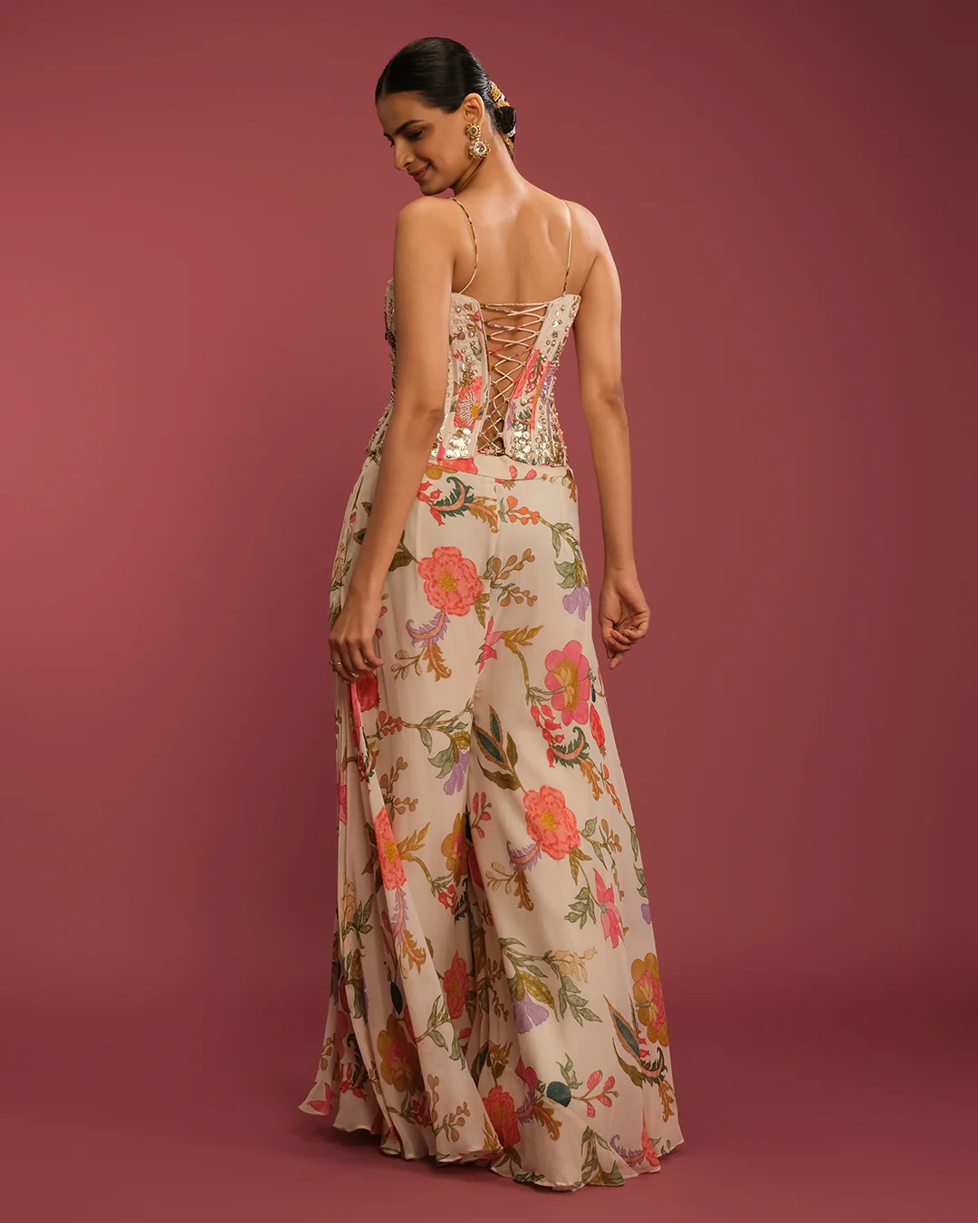 Gardenia Charm Printed Corset Set - Image 5