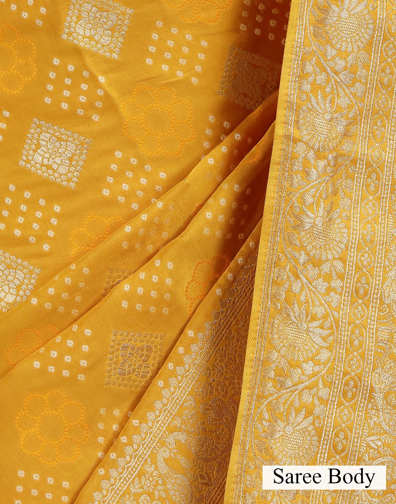 Gendaa Phool Festive Bandhej Saree - Image 6