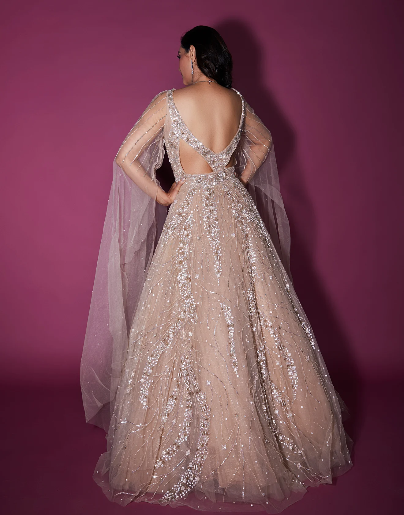 Golden Mirage Embellished Bridal Gown - Image 5
