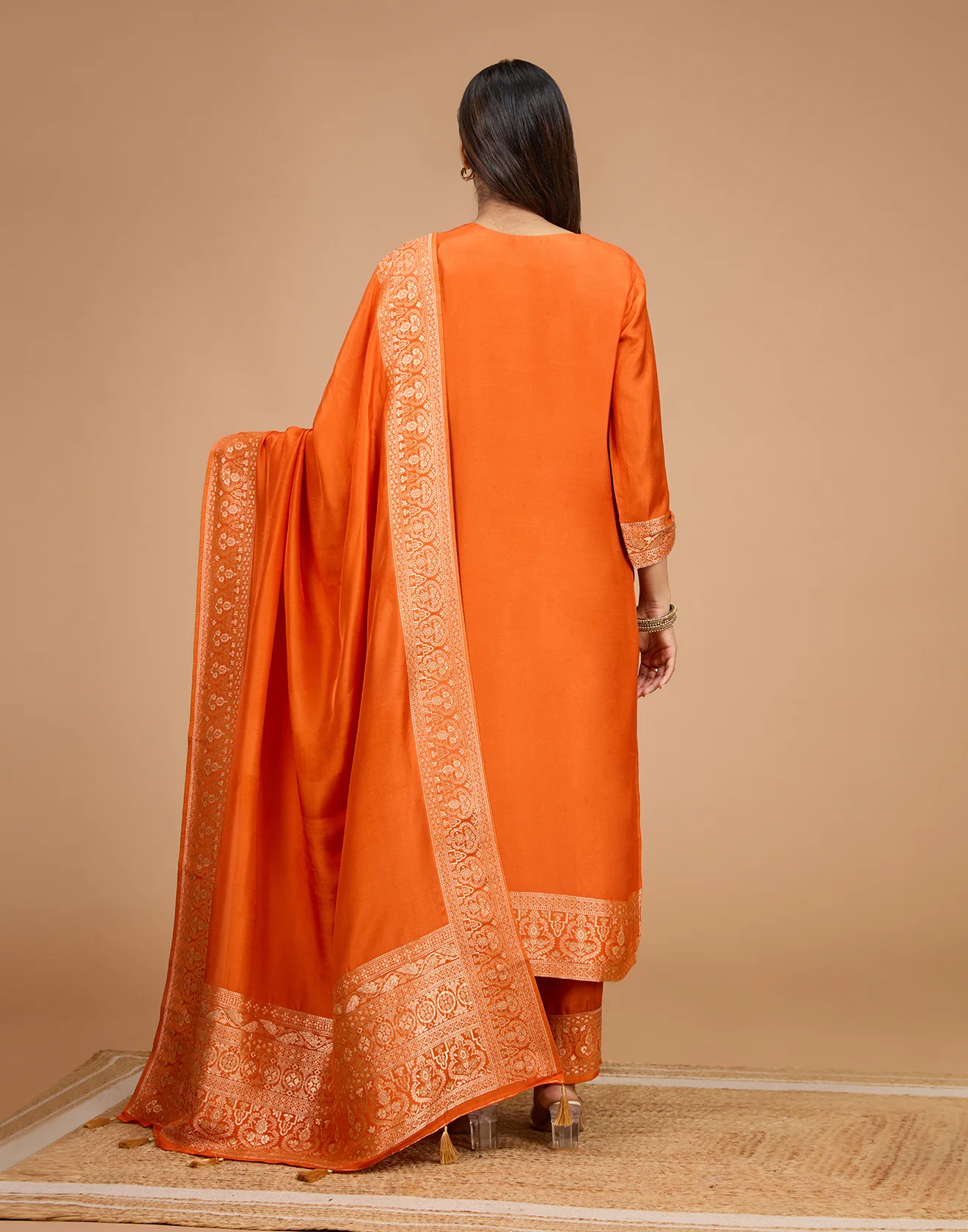 Kesari Banaras Dola Silk Unstitched Suit Set - Image 6