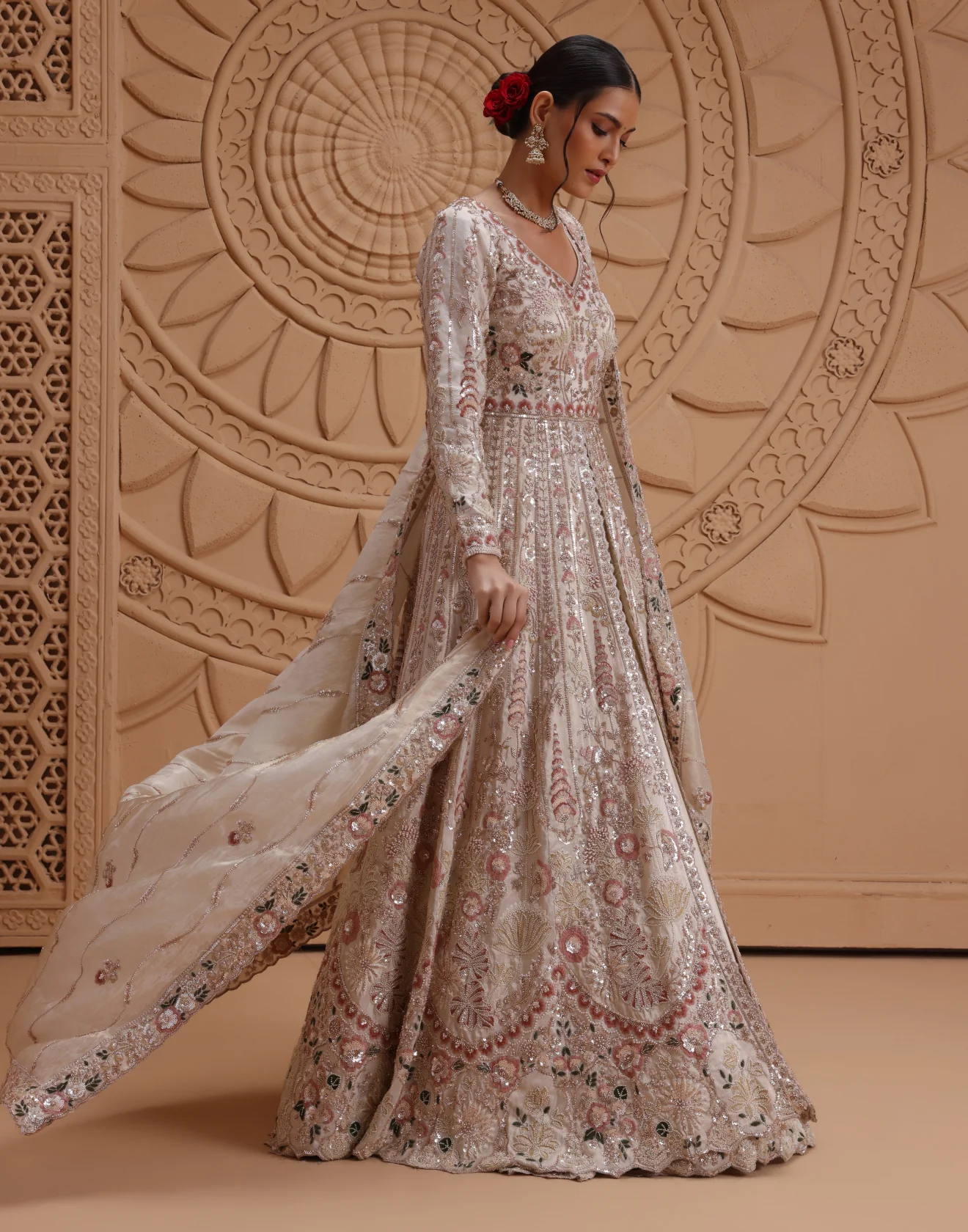 Maharani Vows Ethereal Embroidered Bridal Lehenga Set - Image 2