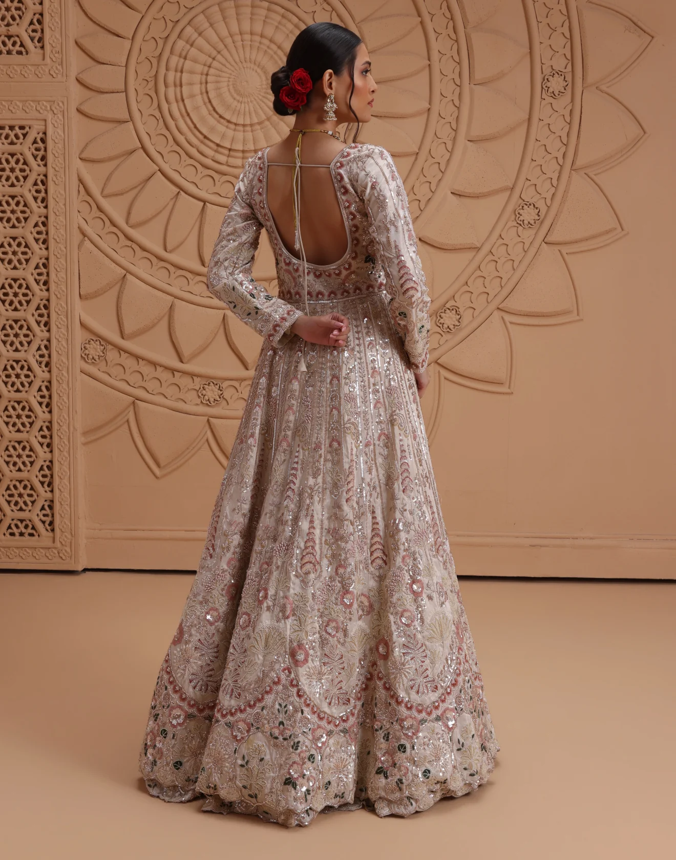 Maharani Vows Ethereal Embroidered Bridal Lehenga Set - Image 5