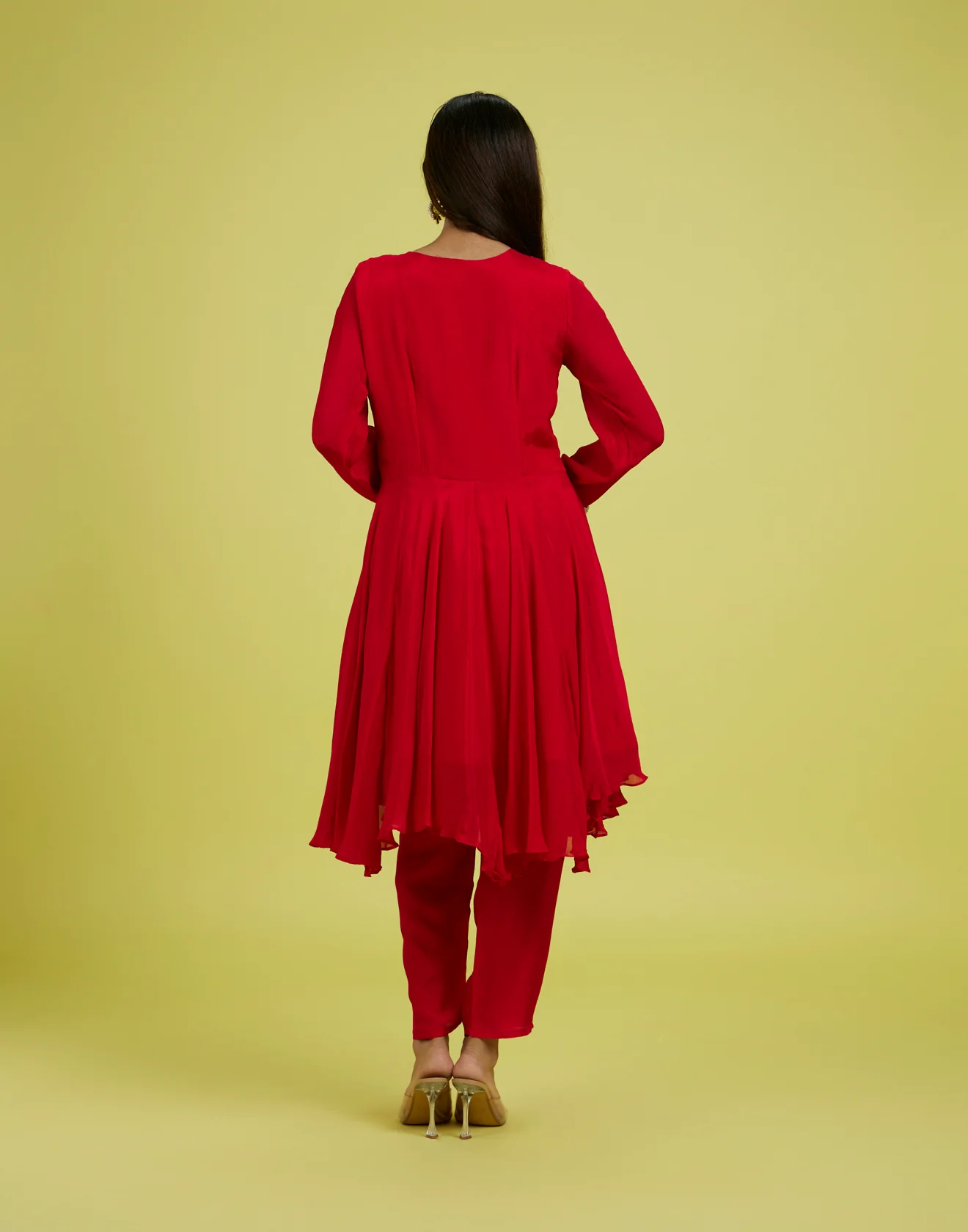 Mastani Laal Zardosi Embroidered Co-Ord Kurta Set - Image 6