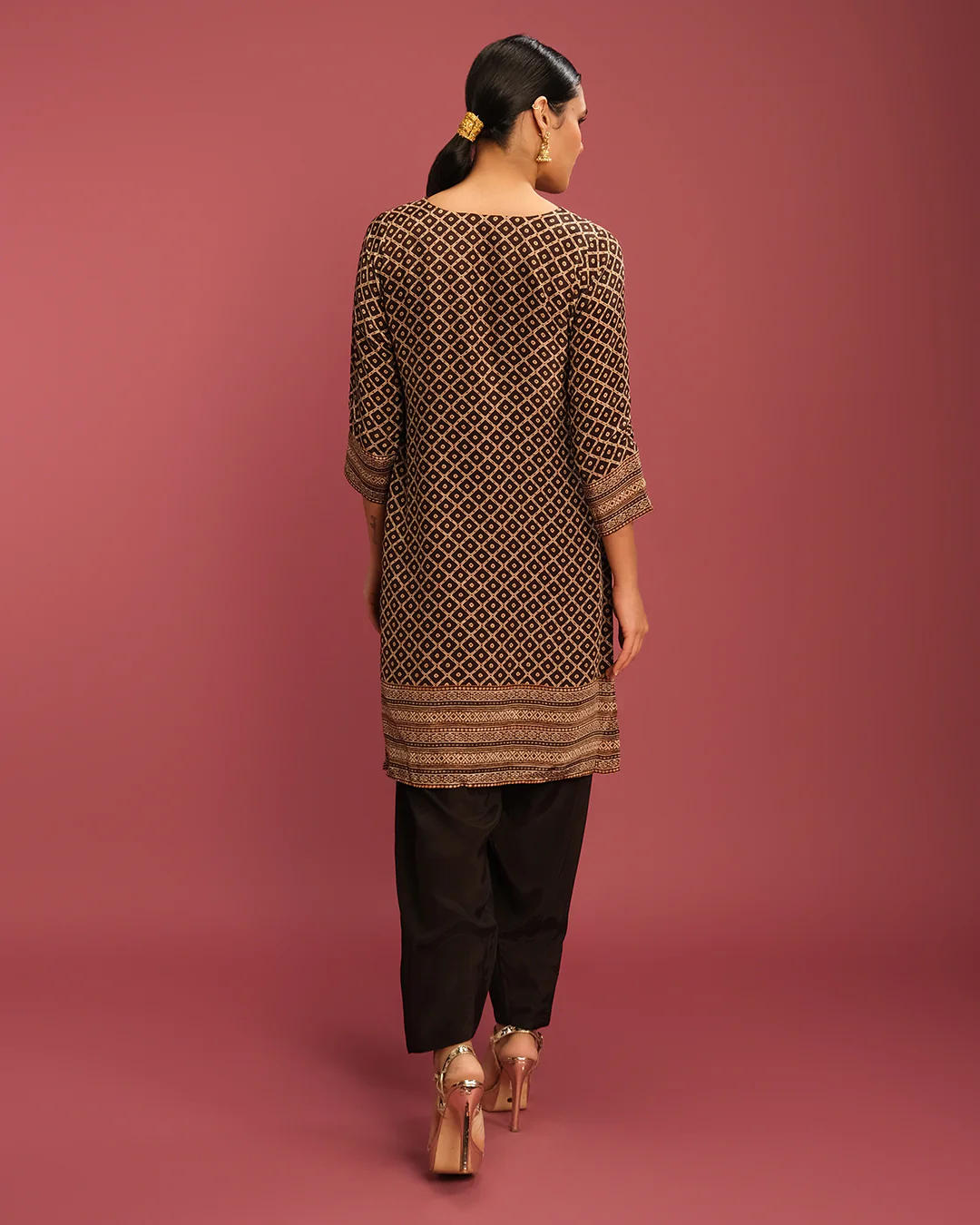 Midnight Charm Printed Kurta Set - Image 5