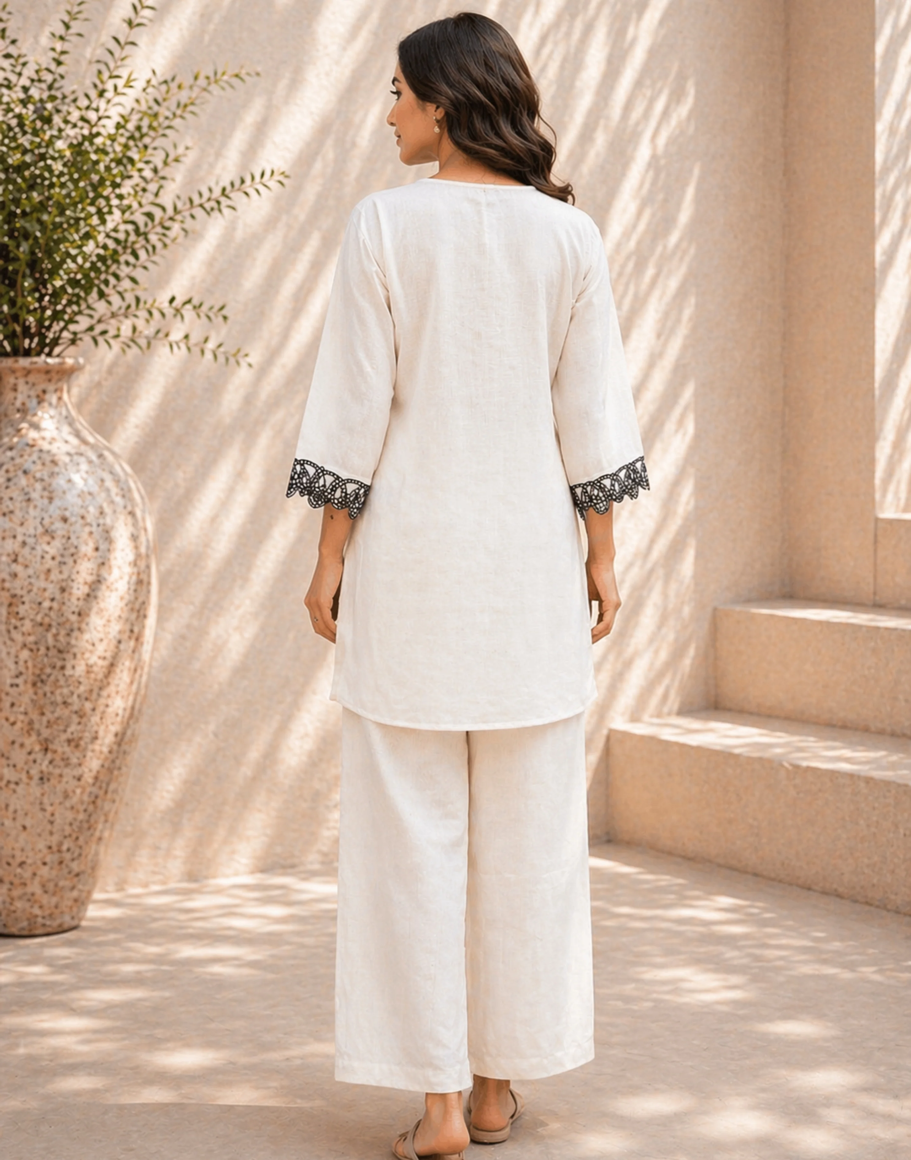 Monochrome Muse Embroidered Chic Co-Ord Set - Image 2