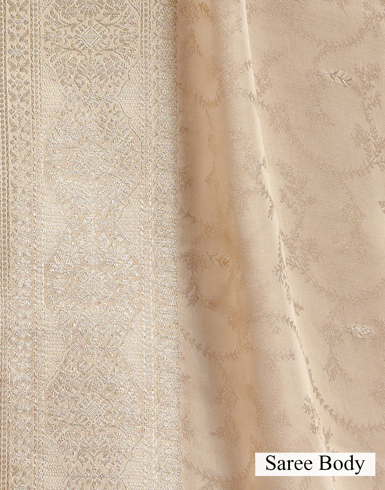 Muted Pearl Dola Silk Saree - Image 5