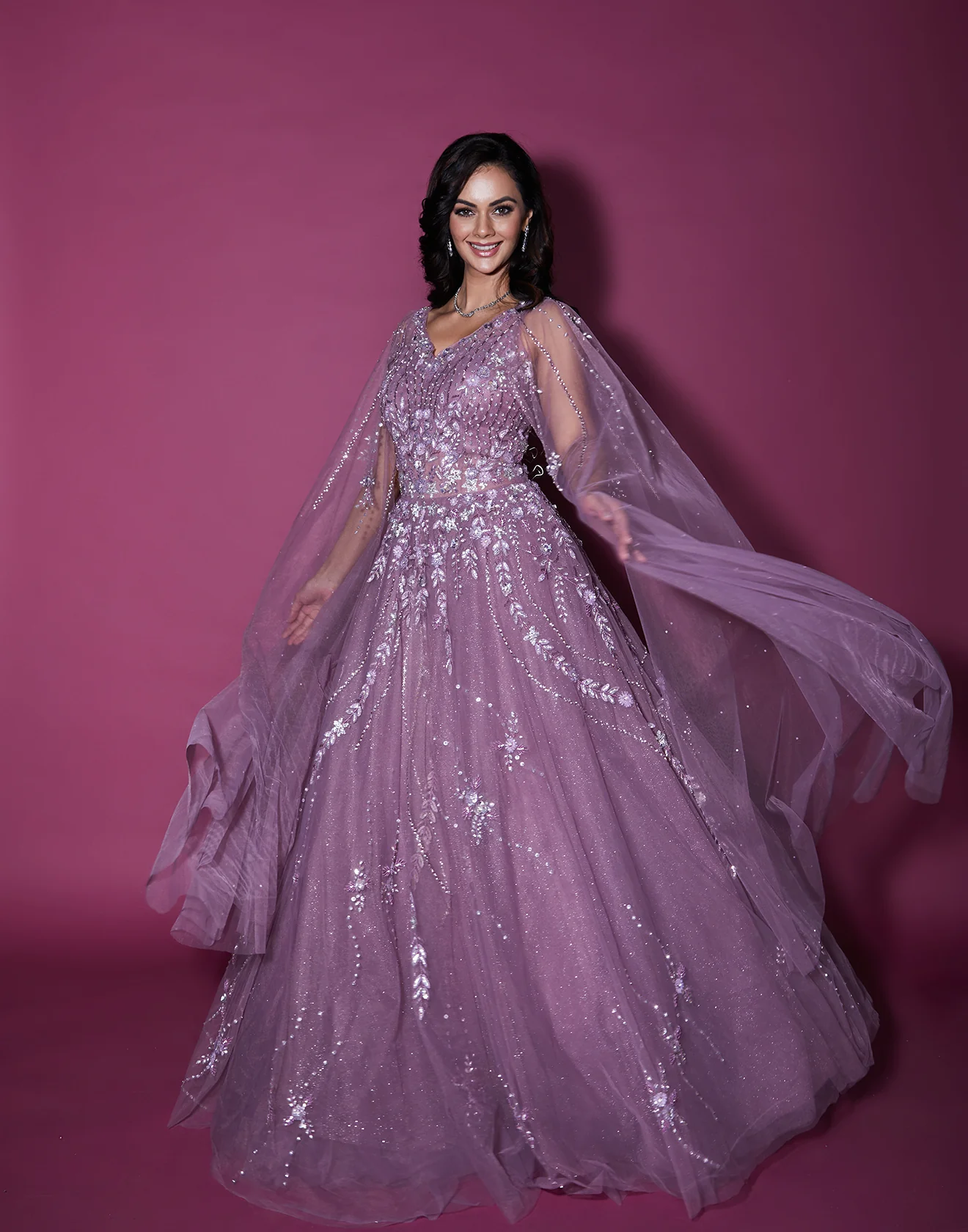 Orchid Mist Embellished Bridal Gown - Image 3