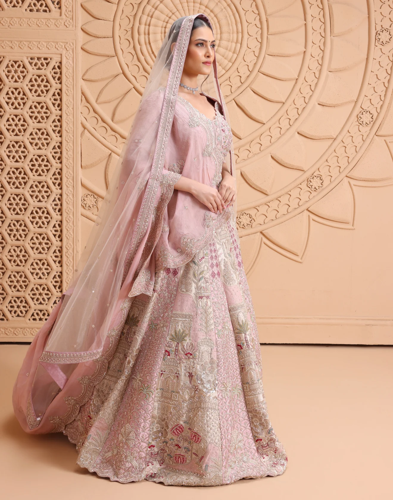 Pearl Aura Embroidered Bridal Lehenga Set - Image 2