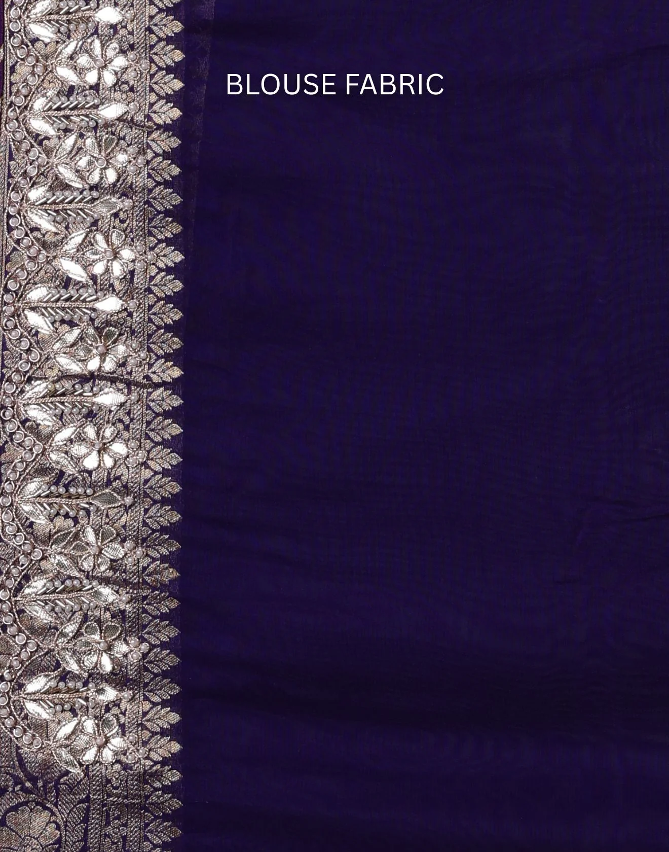 Purple Noor Bandhej Georgette Saree With Unstitched Blouse Fabric - Image 7