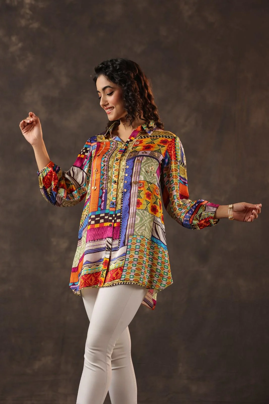 Rangeen Charm Tunic Shirt - Image 2