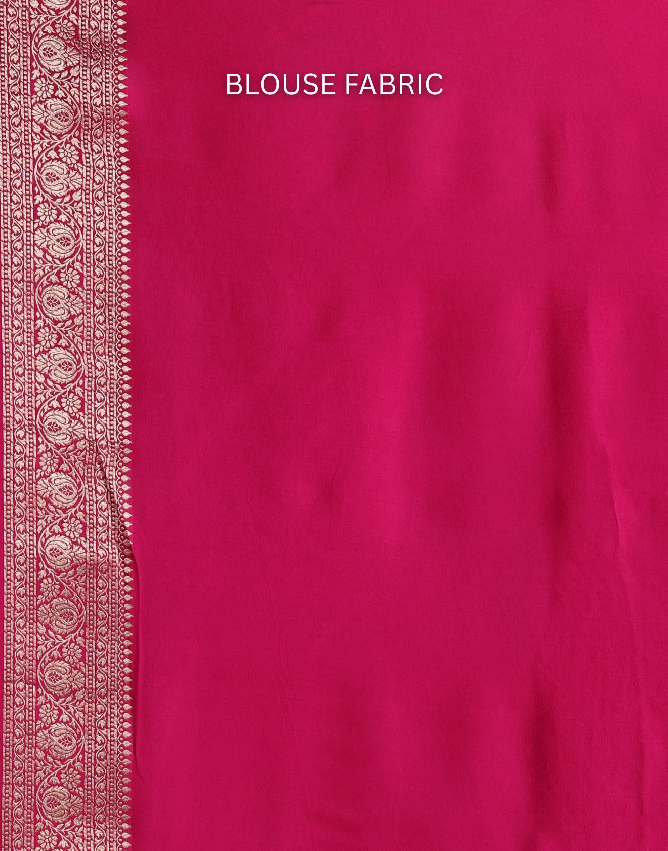 Rani Pink Dola Silk Saree With Unstitched Blouse Fabric - Image 7