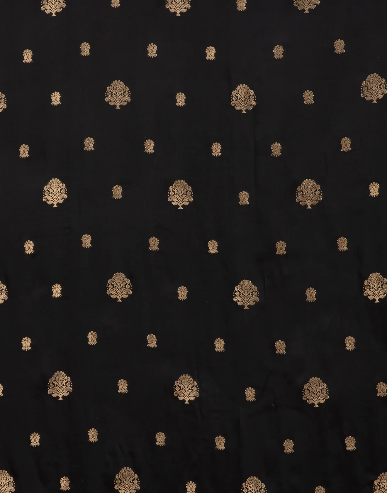 Raven Black With Zari Design Crepe Silk Unstitched Suit Set - Image 3