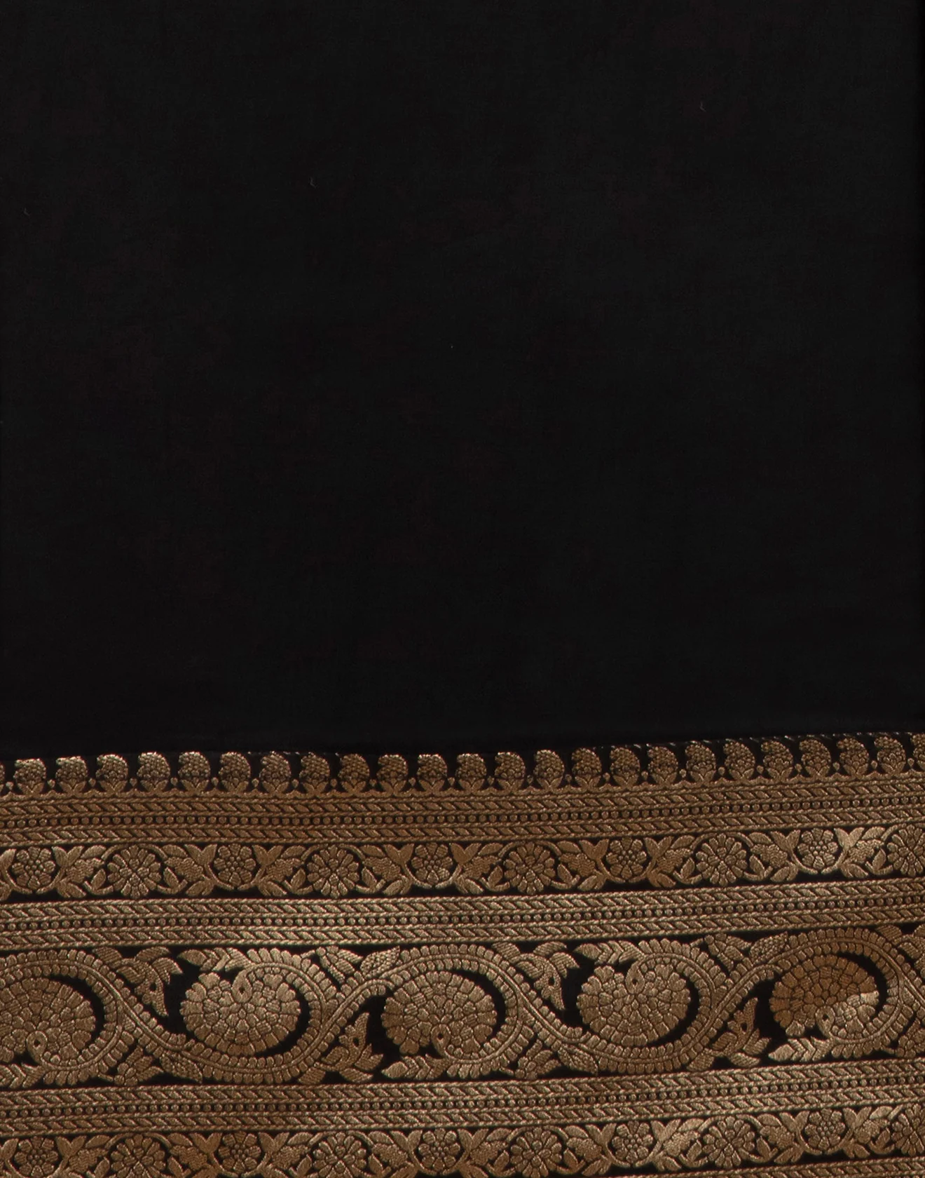 Raven Black With Zari Design Crepe Silk Unstitched Suit Set - Image 4