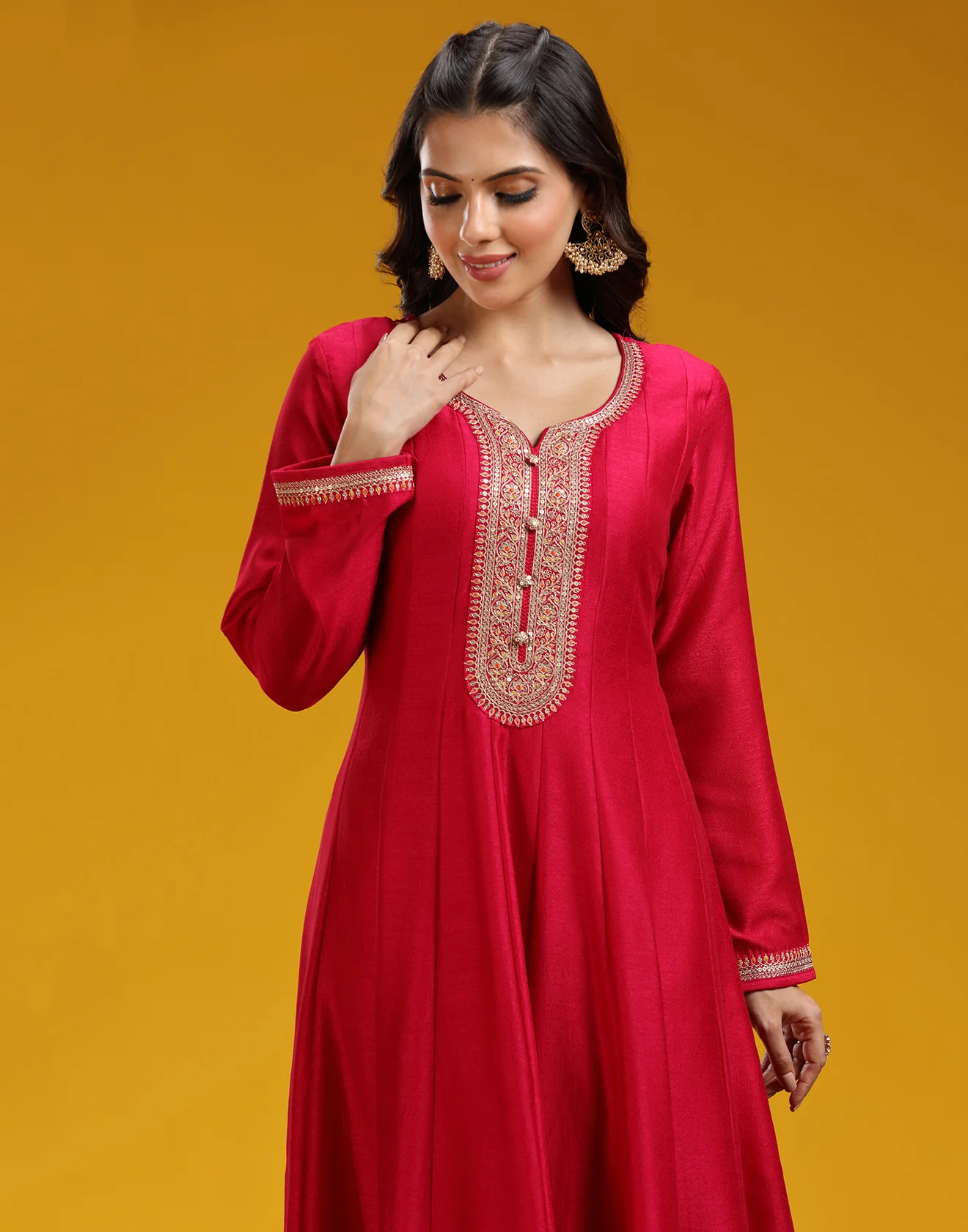 Ruby Petal Kalidaar Festive Anarkali Set - Image 4