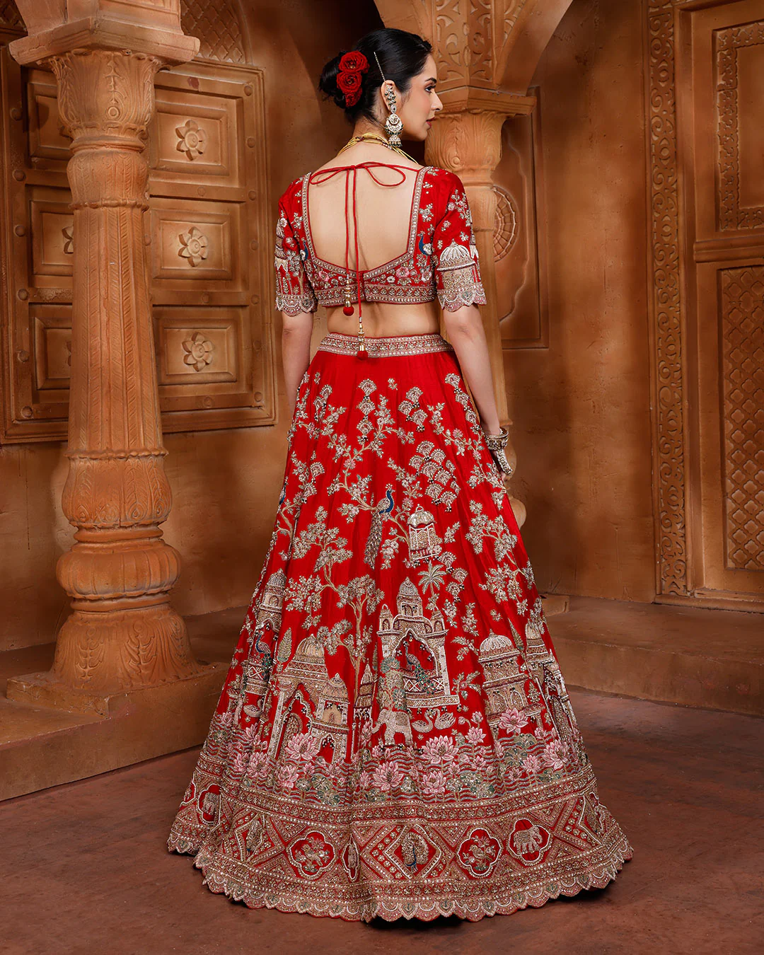 Scarlet Spark Bridal Story Lehenga Set - Image 5