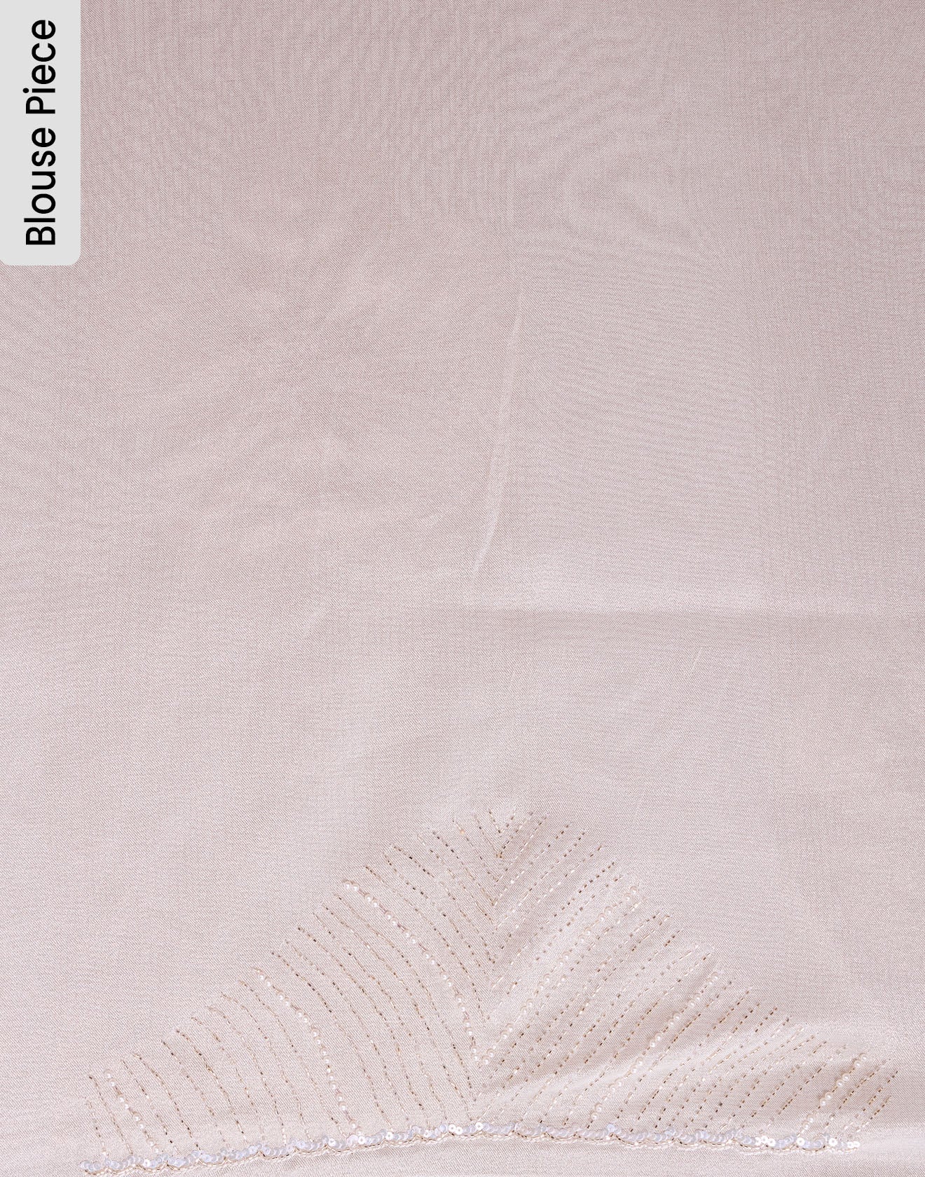 Shining Pearl Grey Embellished Silk Saree - Image 5
