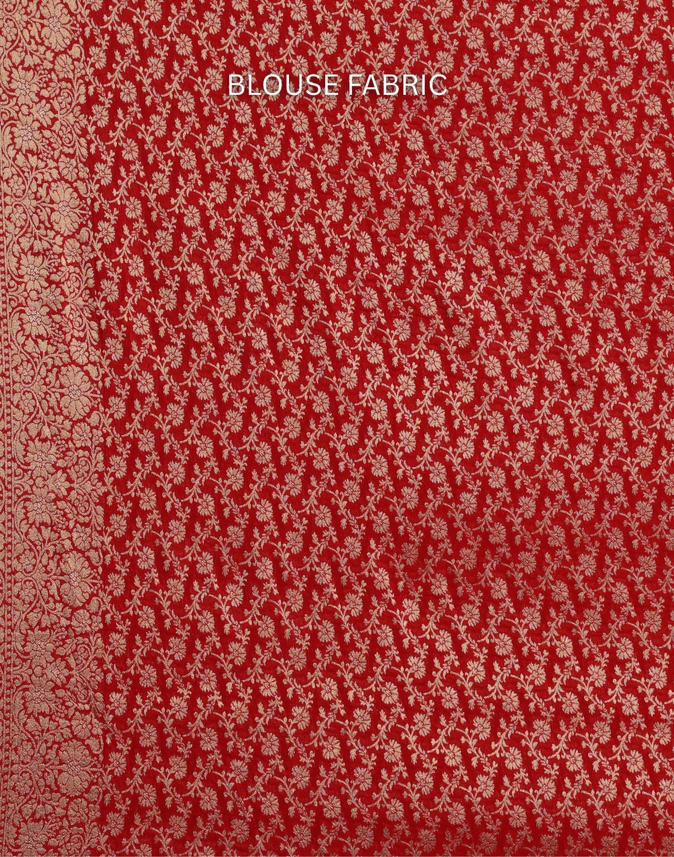 Sindoori Glow Woven Buttis Georgette Saree With Unstitched Blouse Fabric - Image 6