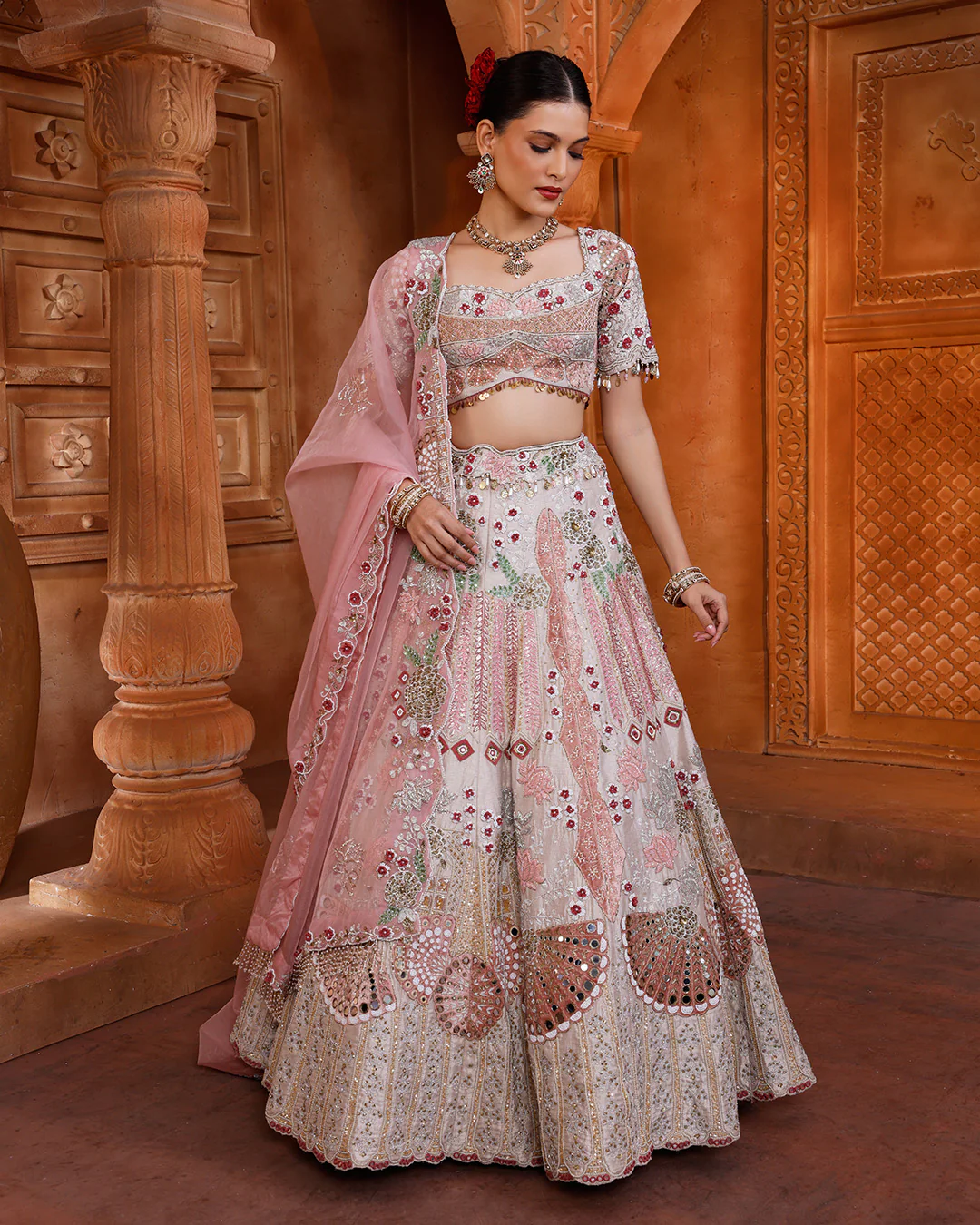 Sorbet Symphony Bridal Lehenga Set - Image 2