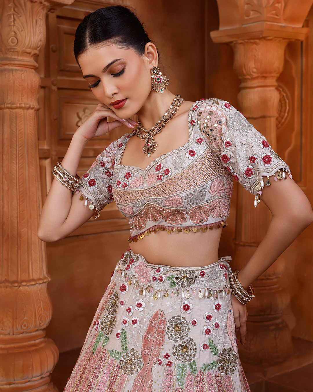 Sorbet Symphony Bridal Lehenga Set - Image 3