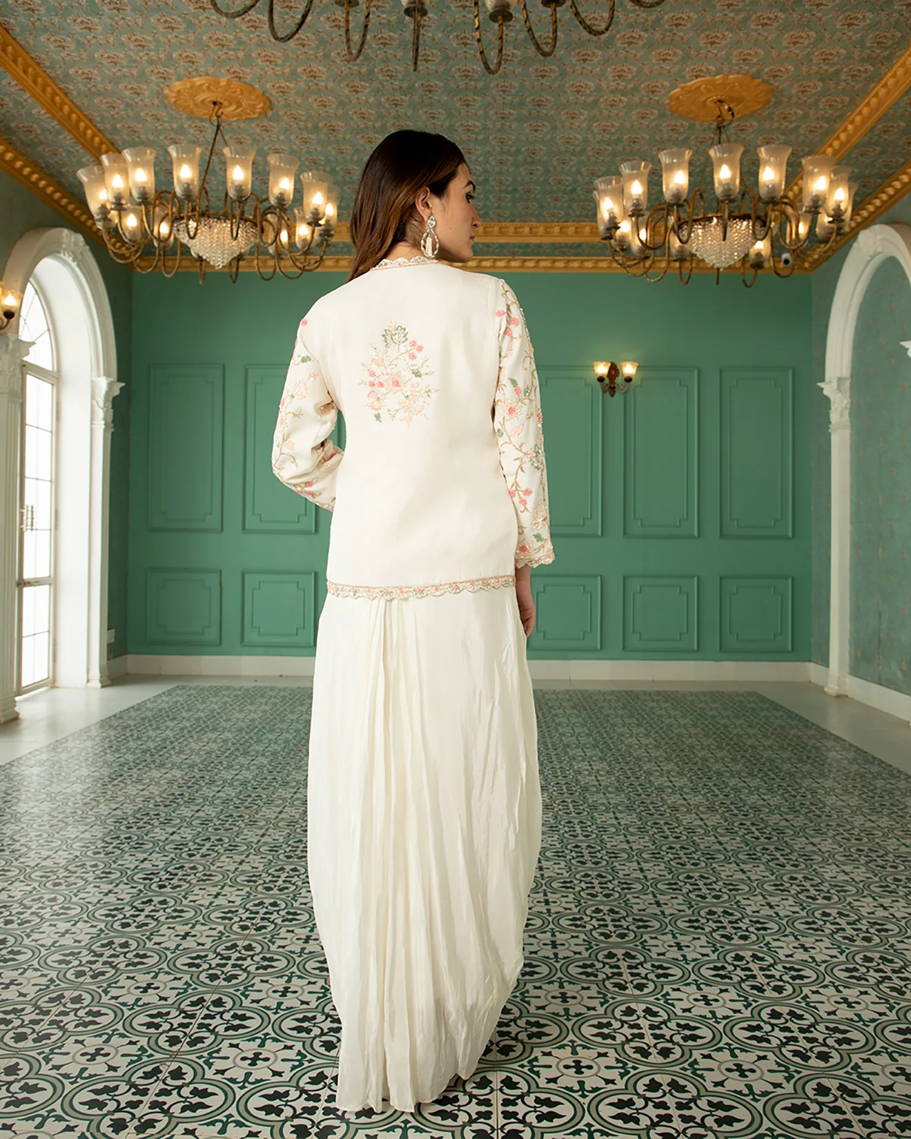 Stone White Embellished Fusion Set - Image 5