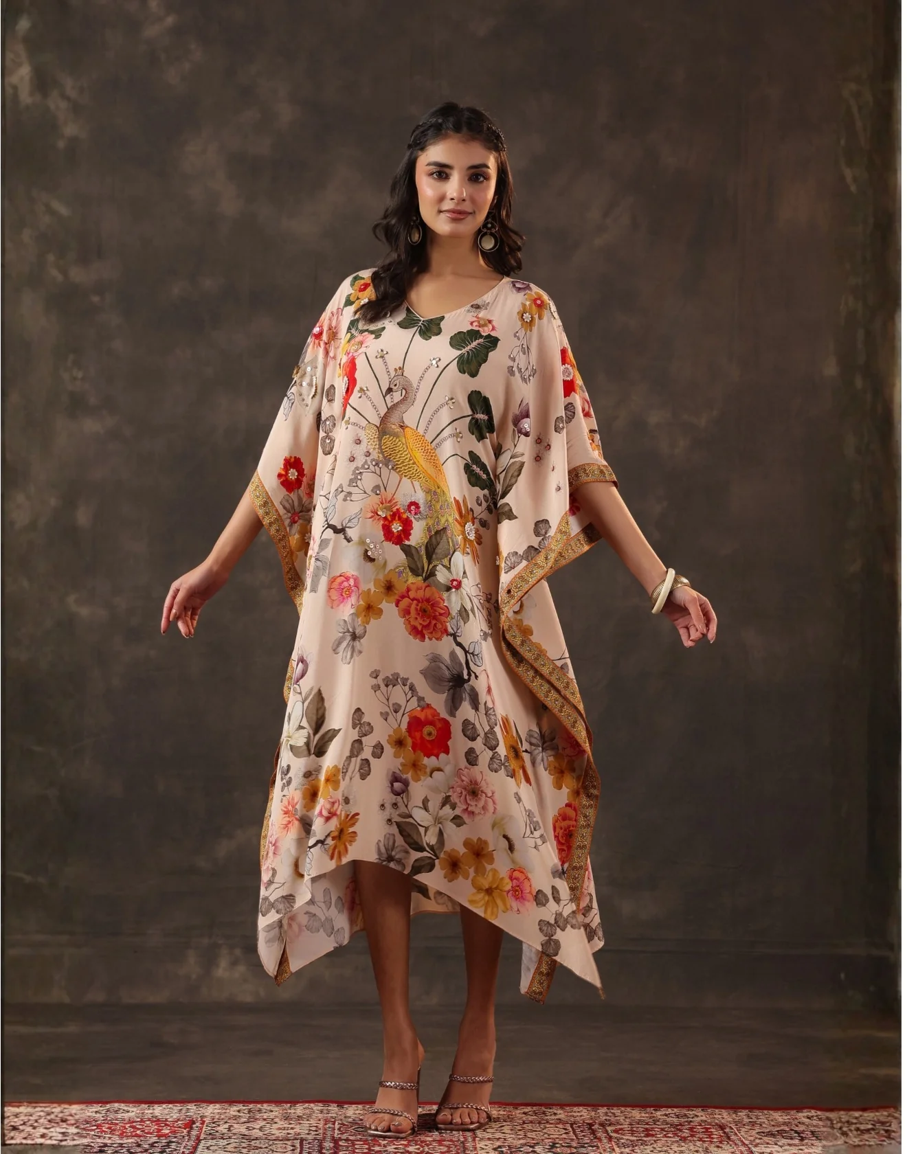 Summer Hues Multicolor Crepe Kaftan