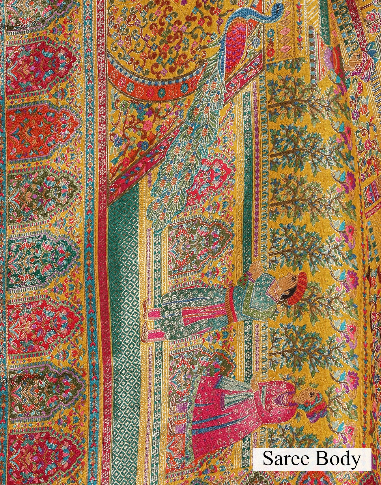 Sunheri Leela Dola Silk Saree - Image 5