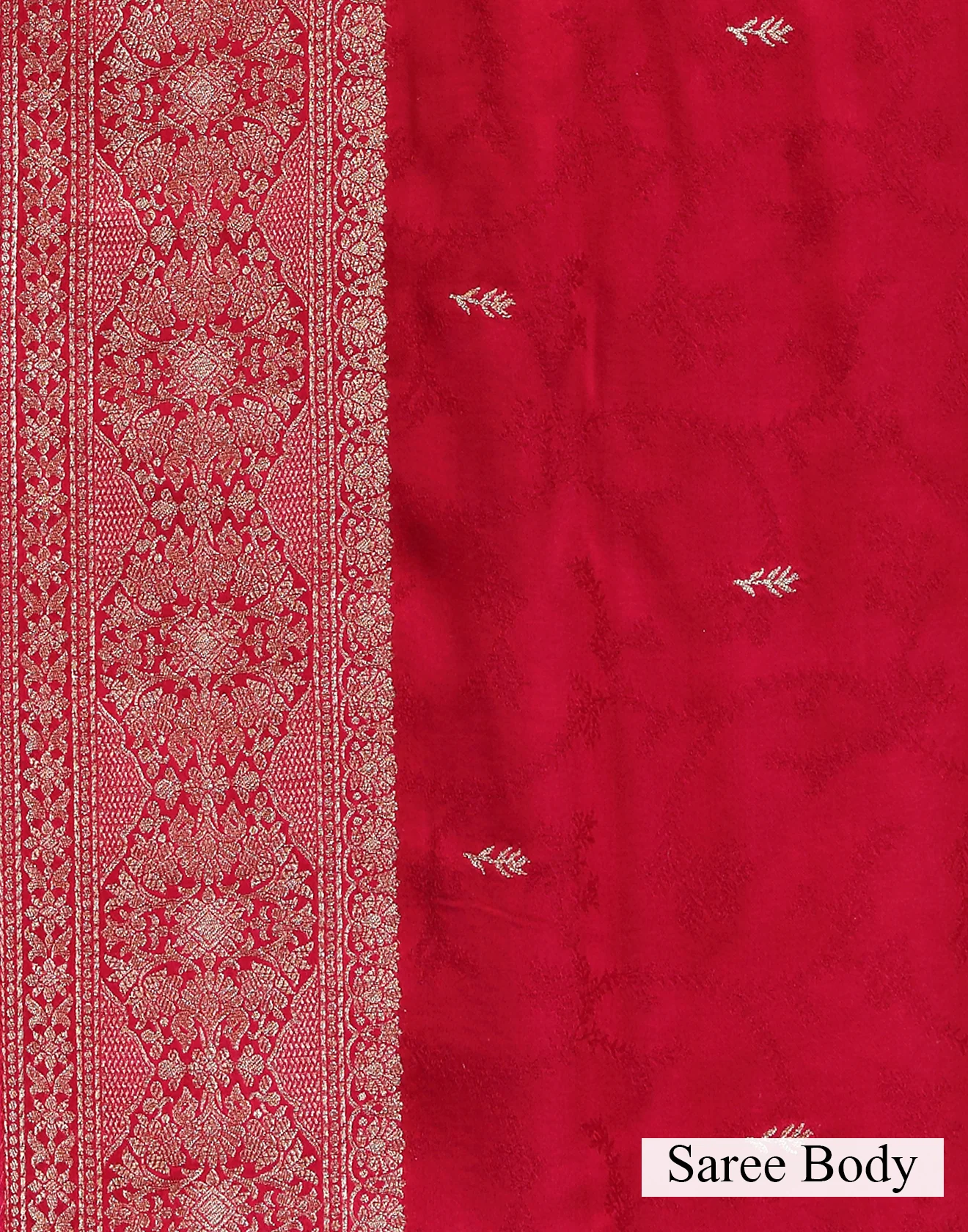 Vibrant Dahlia Dola Silk Saree - Image 5