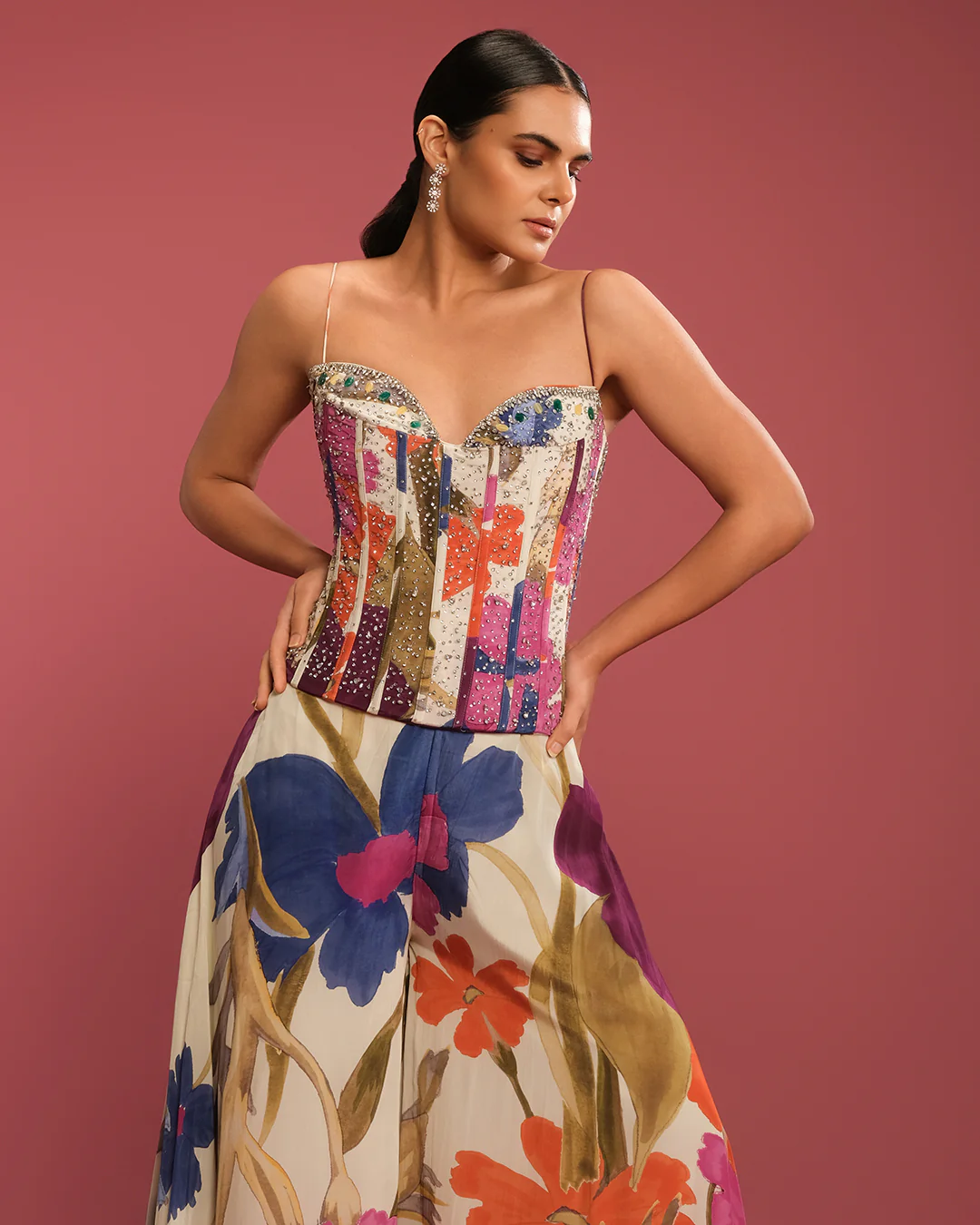 Wild Forest Printed Fusion Corset Set - Image 4