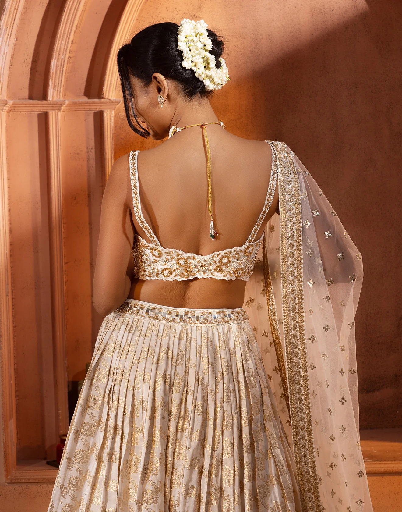 Winter Crush Indi-Cocktail Brocade Lehenga Set - Image 4